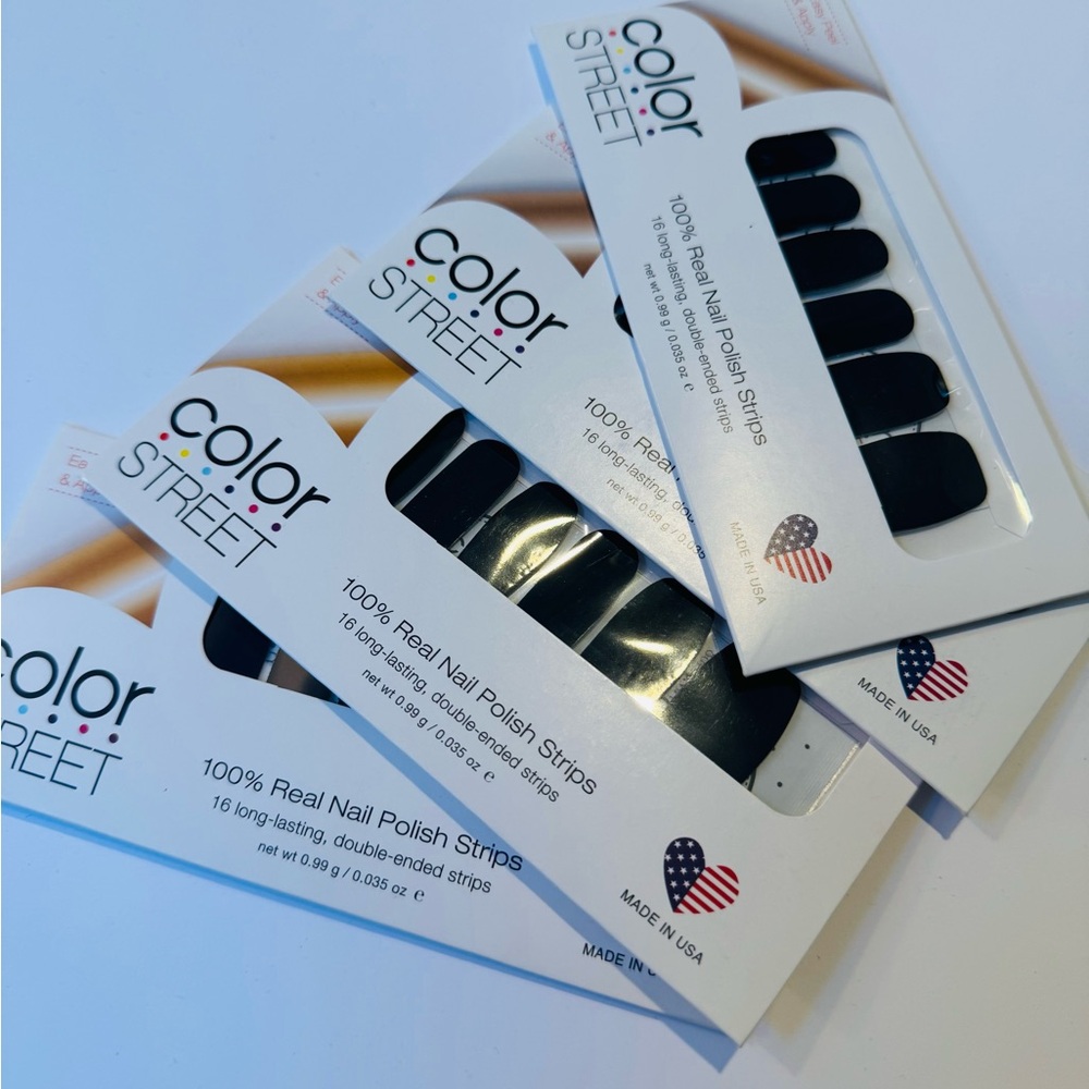 Color Street Midnight Black Nail Strips